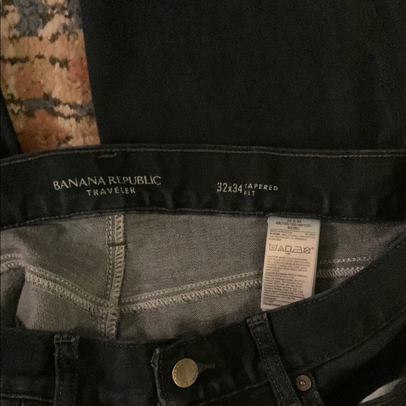 Banana Republic Traveller tapered fit Dark Blue Denim Jeans size 32x34 - Picture 4 of 4
